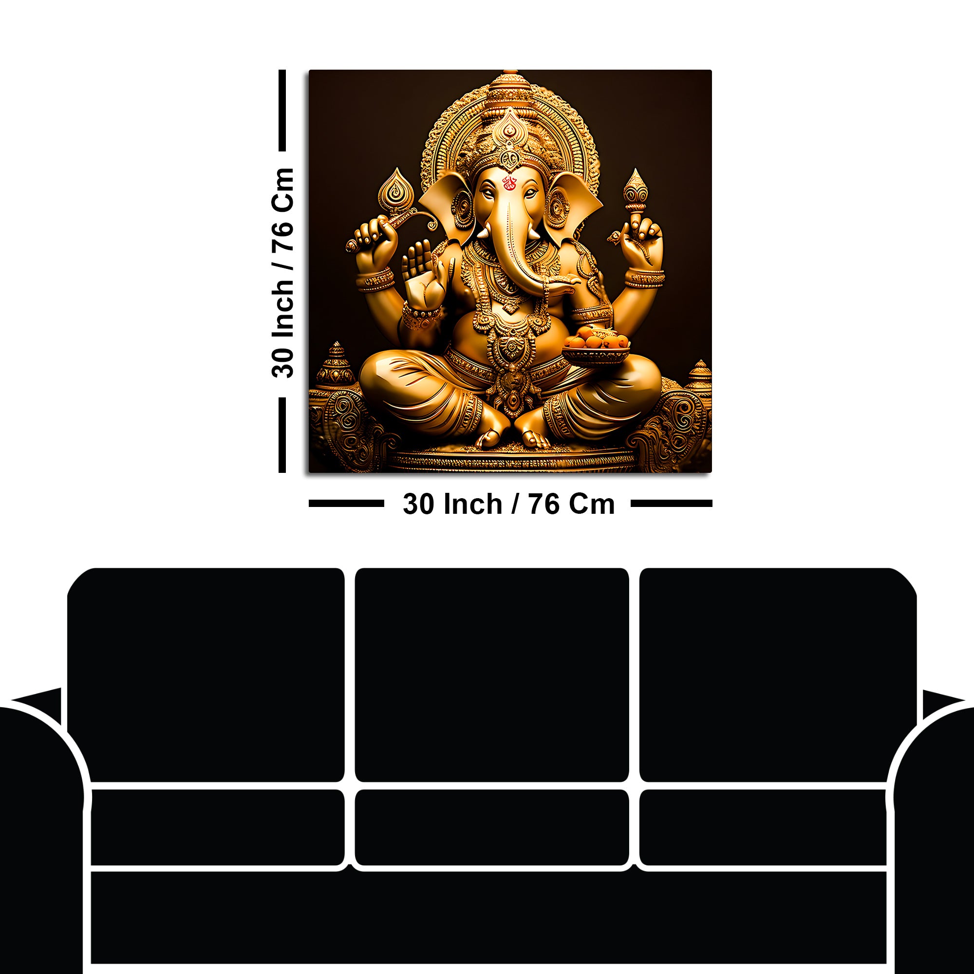 Elegant Lord Ganesha Wall Décor Painting