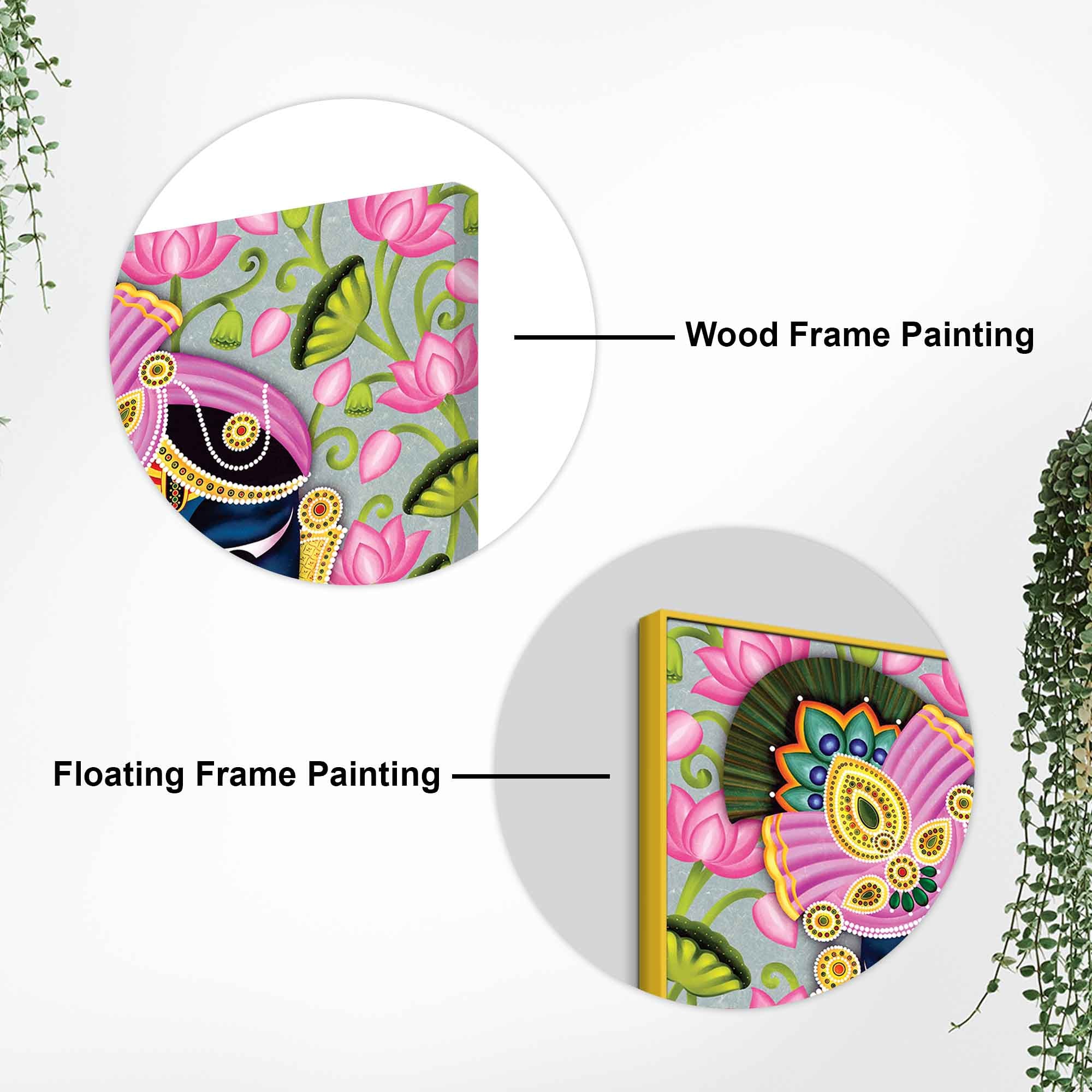 Elegant Lord Shrinath Ji Canvas Wall Painting | Spiritual Indian Wall Décor