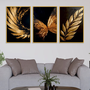 Elegant Luxury Canvas Wall Art Painting Set of Three