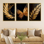 Elegant Luxury Canvas Wall Art Painting Set of Three