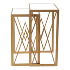 Elegant Marble Finish Nesting Table Set