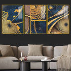 Elegant Modern Texture Acrylic Floating Painting Set of 3