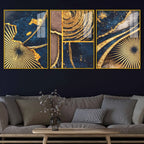 Elegant Modern Texture Acrylic Floating Painting Set of 3
