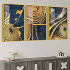 Elegant Modern Texture Acrylic Floating Painting Set of 3