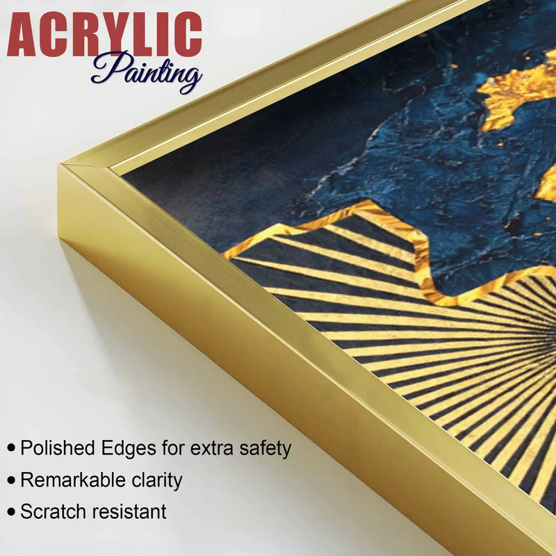 Elegant Modern Texture Acrylic Floating Painting Set of 3