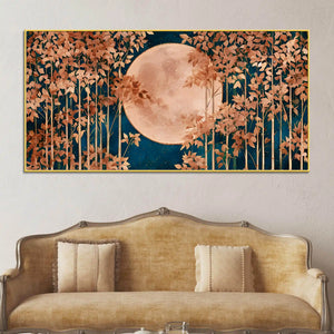 Elegant Moonlight Forest Canvas Wall Art Painting