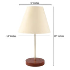 Elegant Night Lamp with Aluminum Base Table Lamp Shade