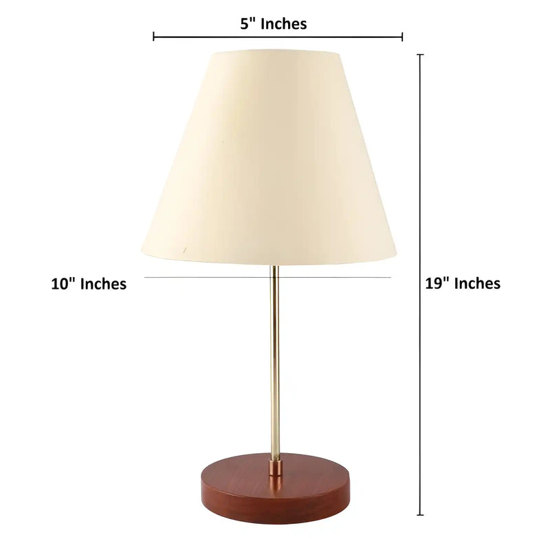 Elegant Night Lamp with Aluminum Base Table Lamp Shade