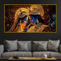 Elegant Radha Krishna Crystal Glass Painting for Spiritual Home Décor