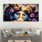 Elegant Radha Krishna Spiritual Painting for Living Room