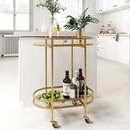 Elegant Rolling Bar Cart for Contemporary Spaces Trolley