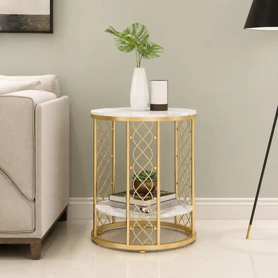 elegant-round-side-table-with-double-marble-look-shelves