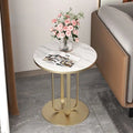 Elegant Round Table with Marble Finish Surface