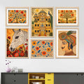 Elegant Royal Indian Wall Art Frame Set of 6