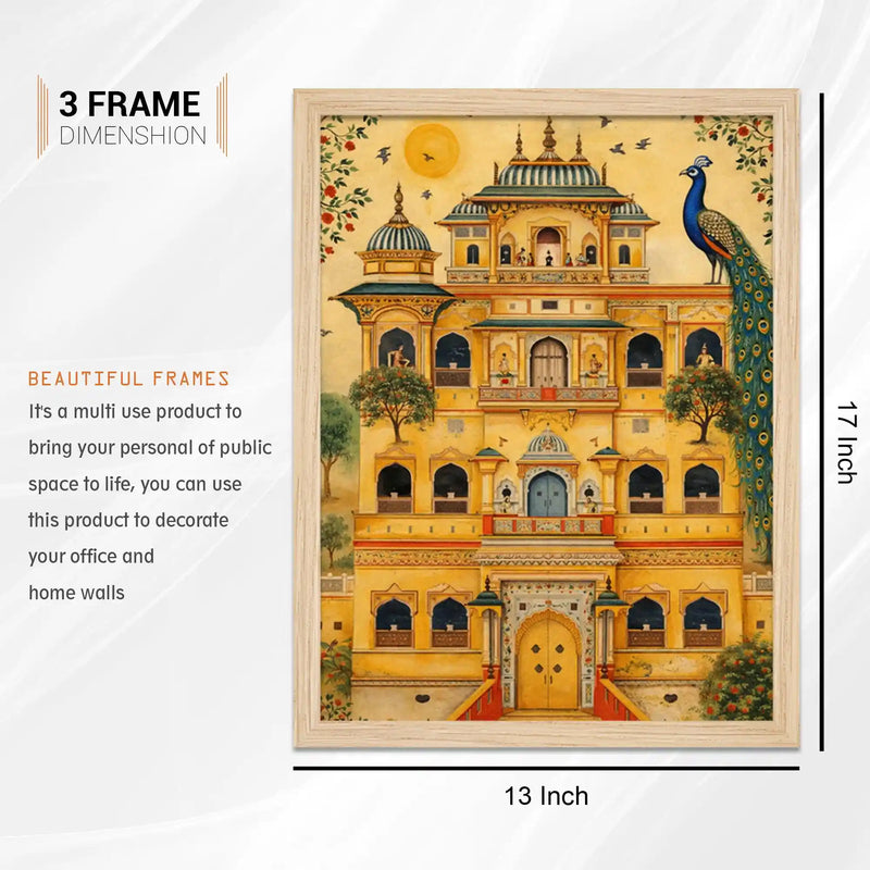 Elegant Royal Indian Wall Art Frame Set of 6