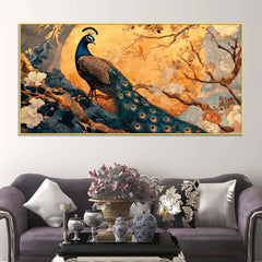 elegant-royal-peacock-under-a-golden-full-moon-canvas-wall-painting