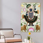 Elegant Shrinathji Pichwai Canvas Wall Painting | Handcrafted Look Pichwai Wall Decor