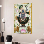 Elegant Shrinathji Pichwai Canvas Wall Painting | Handcrafted Look Pichwai Wall Decor