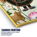 Elegant Shrinathji Pichwai Canvas Wall Painting | Handcrafted Look Pichwai Wall Decor