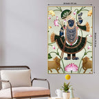 Elegant Shrinathji Pichwai Canvas Wall Painting | Handcrafted Look Pichwai Wall Decor