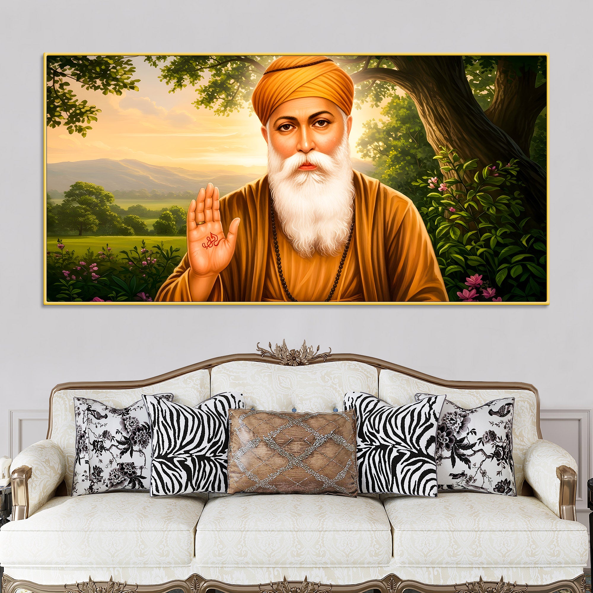elegant-sikh-guru-nanak-dev-ji-spiritual-wall-painting-for-modern-home