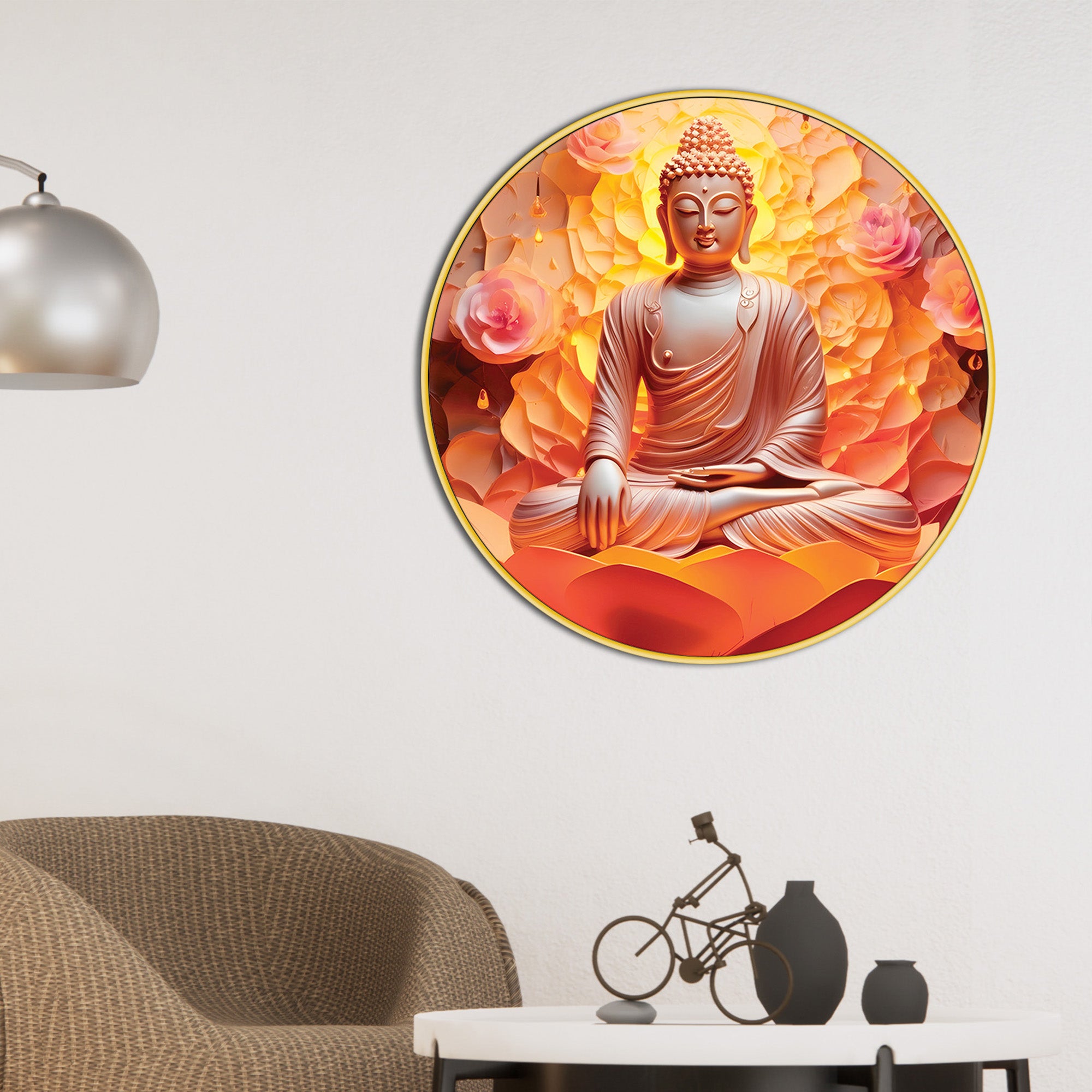 Elegant Spiritual Buddha Canvas Wall Painting