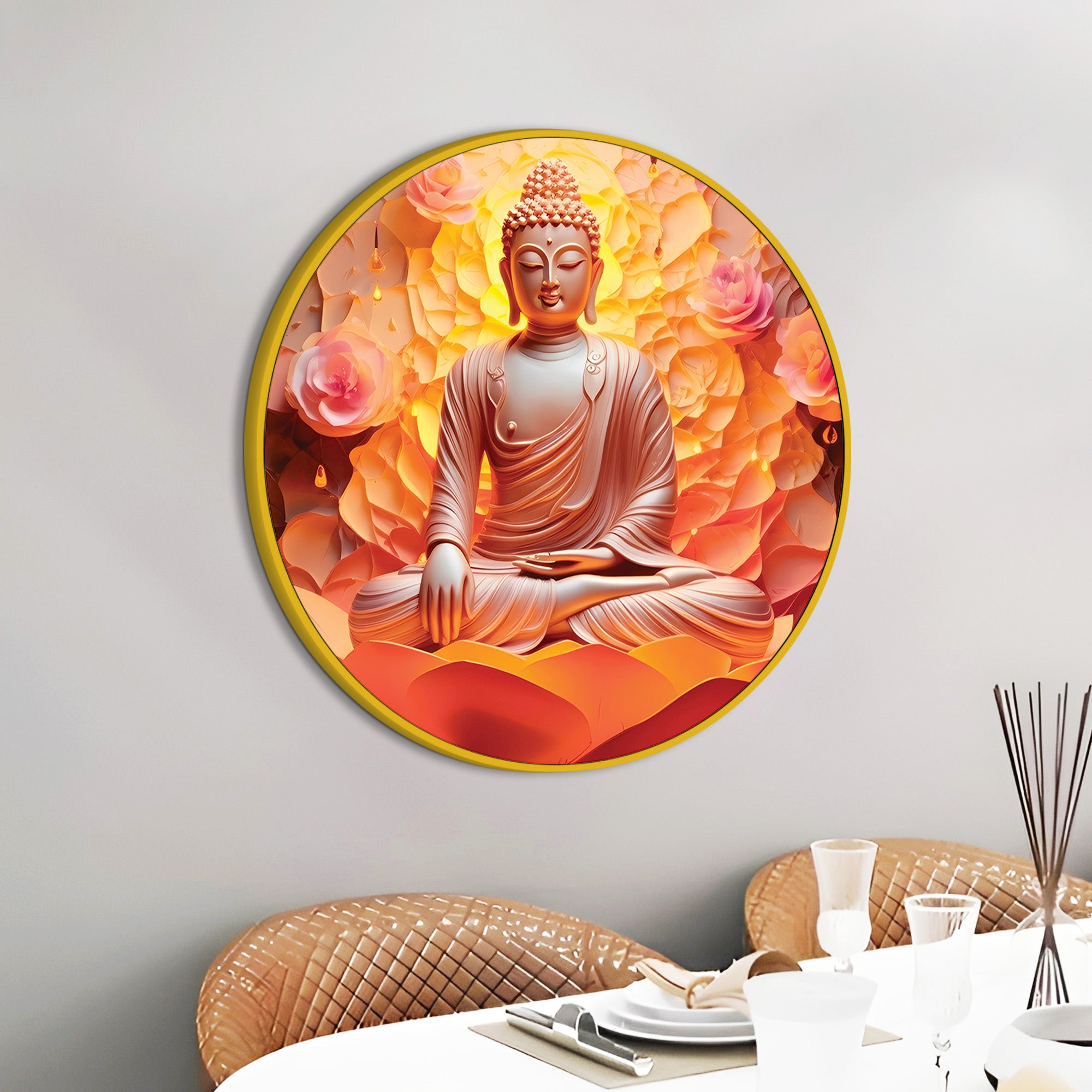 Elegant Spiritual Buddha Canvas Wall Painting