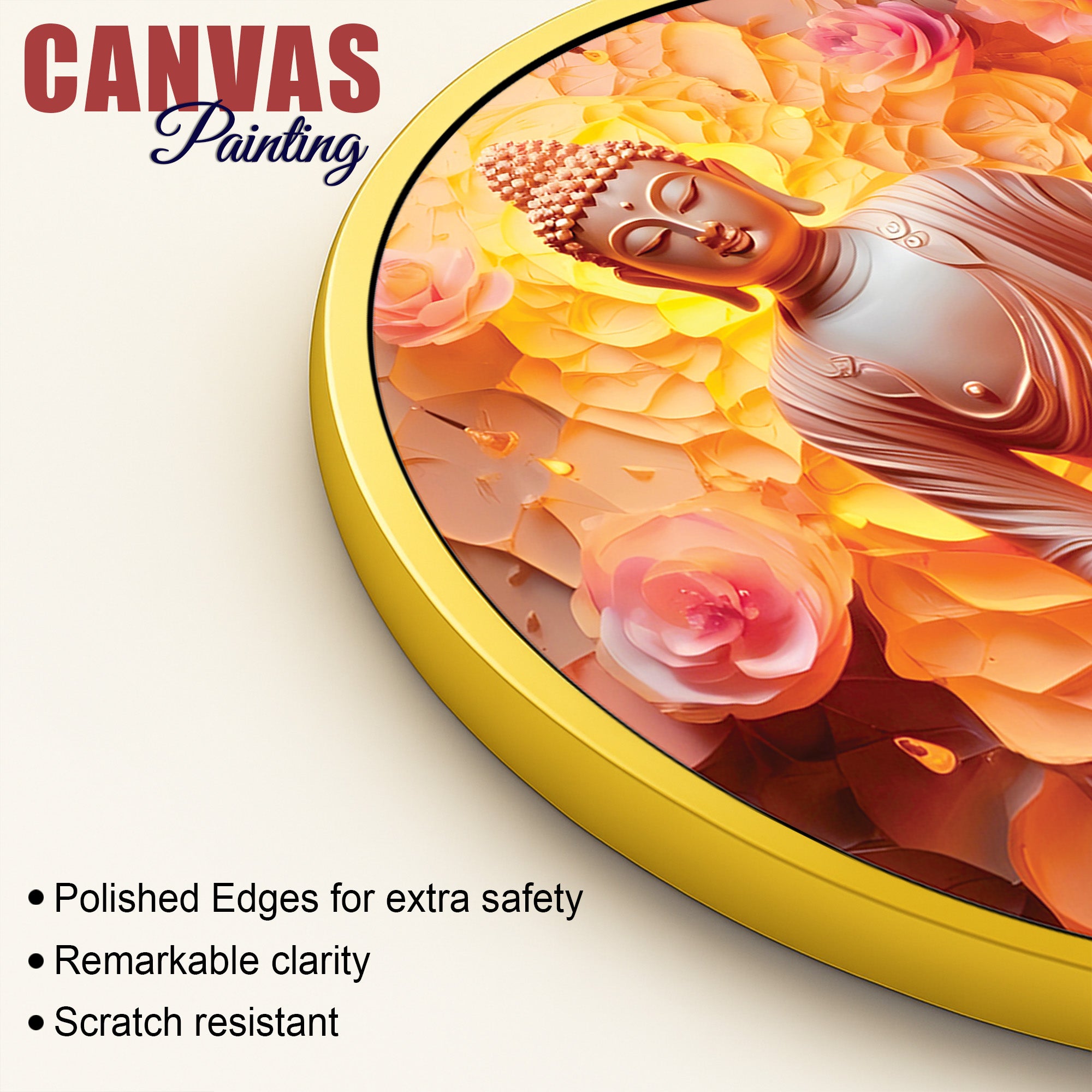 Elegant Spiritual Buddha Canvas Wall Painting