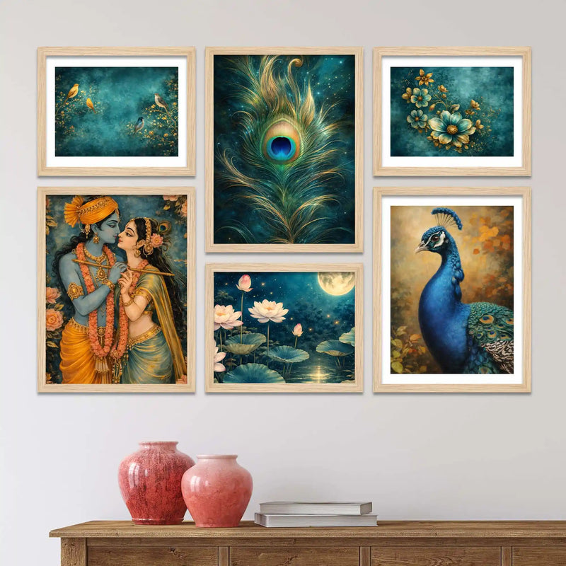 Elegant Spiritual Wall Art Frame Set of 6