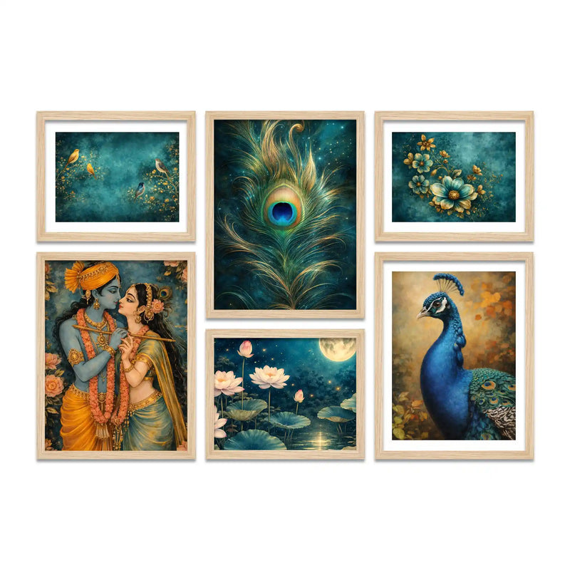 Elegant Spiritual Wall Art Frame Set of 6
