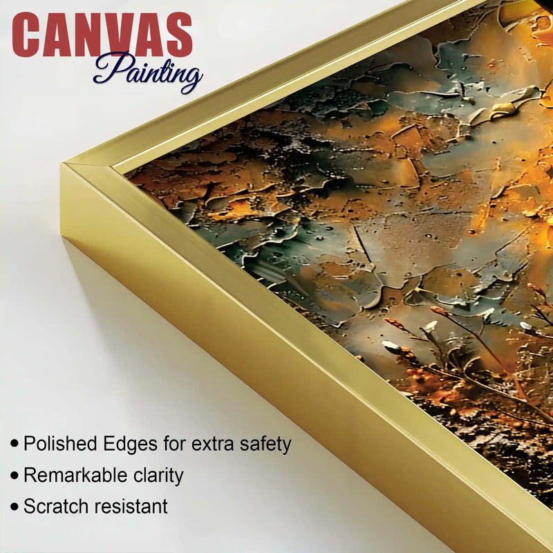 Elegant Stallion in Rustic Autumn 3D Textured Type Canvas Wall Painting