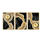 Elegant Textured Abstract Canvas Wall Painting Set of Three