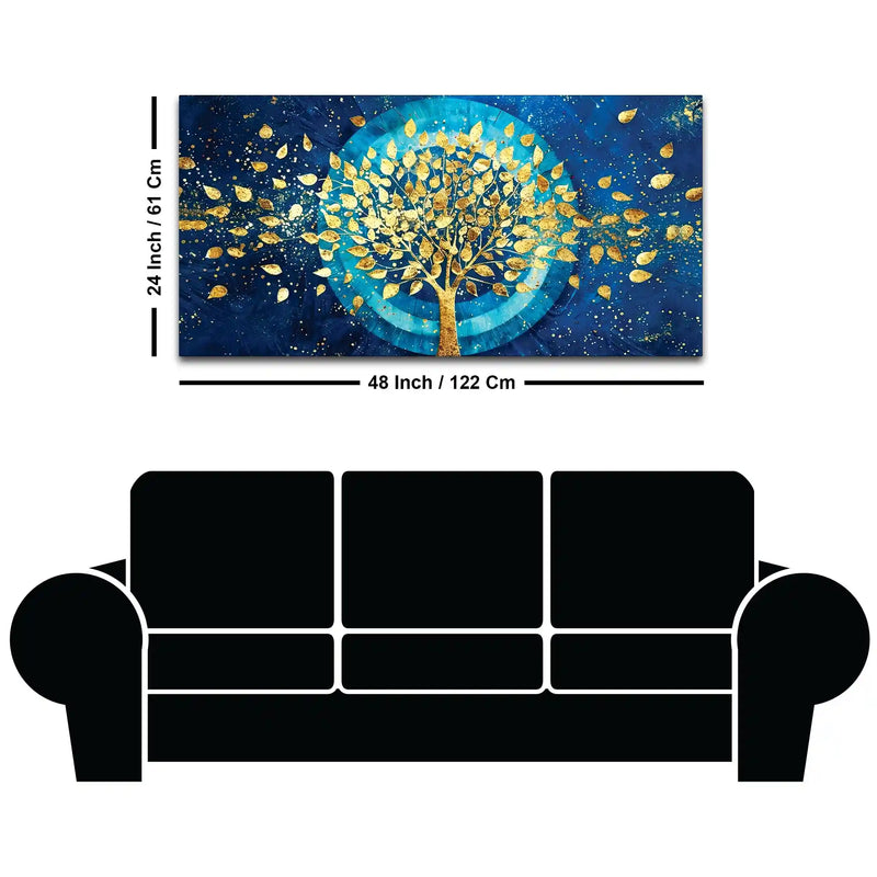 Elegant Tree of Life Abstract Canvas Painting for Home & Office Décor