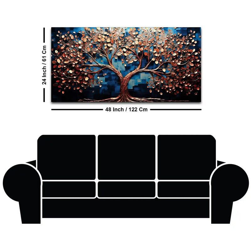 Elegant Tree of Life Canvas Painting for Modern Homes