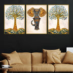 elegant-tree-of-life-with-artistic-elephant-floating-frame-crystal-wall-painting-set-of-3