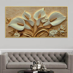 elegant-white-calla-lily-canvas-painting-wall-art-for-living-room-decor