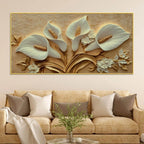 Elegant White Calla Lily Canvas Painting Wall Art for Living Room Decor