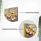 Elegant White Flower Abstract Canvas Wall Painting
