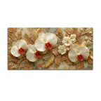 Elegant White Orchid Bloom 3D Canvas Wall Painting