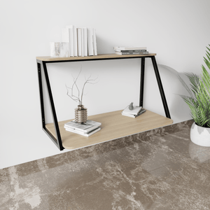 Elegant Wooden Wall Mounted Desk for Books & Display Decor