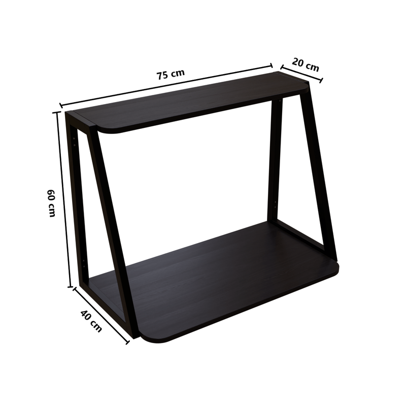 Elegant Wooden Wall Mounted Desk for Books & Display Decor