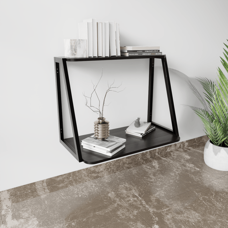 Elegant Wooden Wall Mounted Desk for Books & Display Decor
