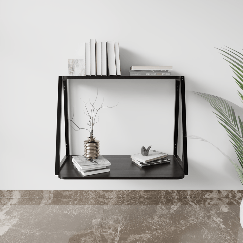 Elegant Wooden Wall Mounted Desk for Books & Display Decor