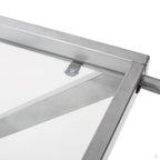 Elegant Z-Leg Serving Trolley in Metal Finish
