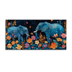 Elephant Floral Canvas Abstract Artwork Wall Painting for Home Decor