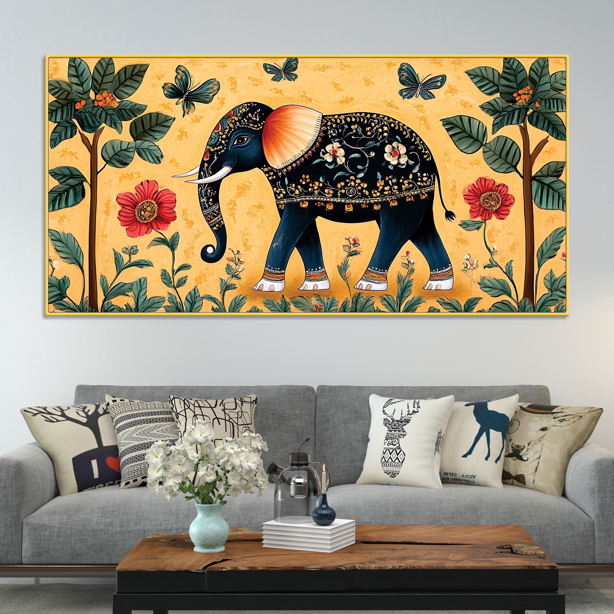 Elephant Wall Art Canvas Wall Painting
