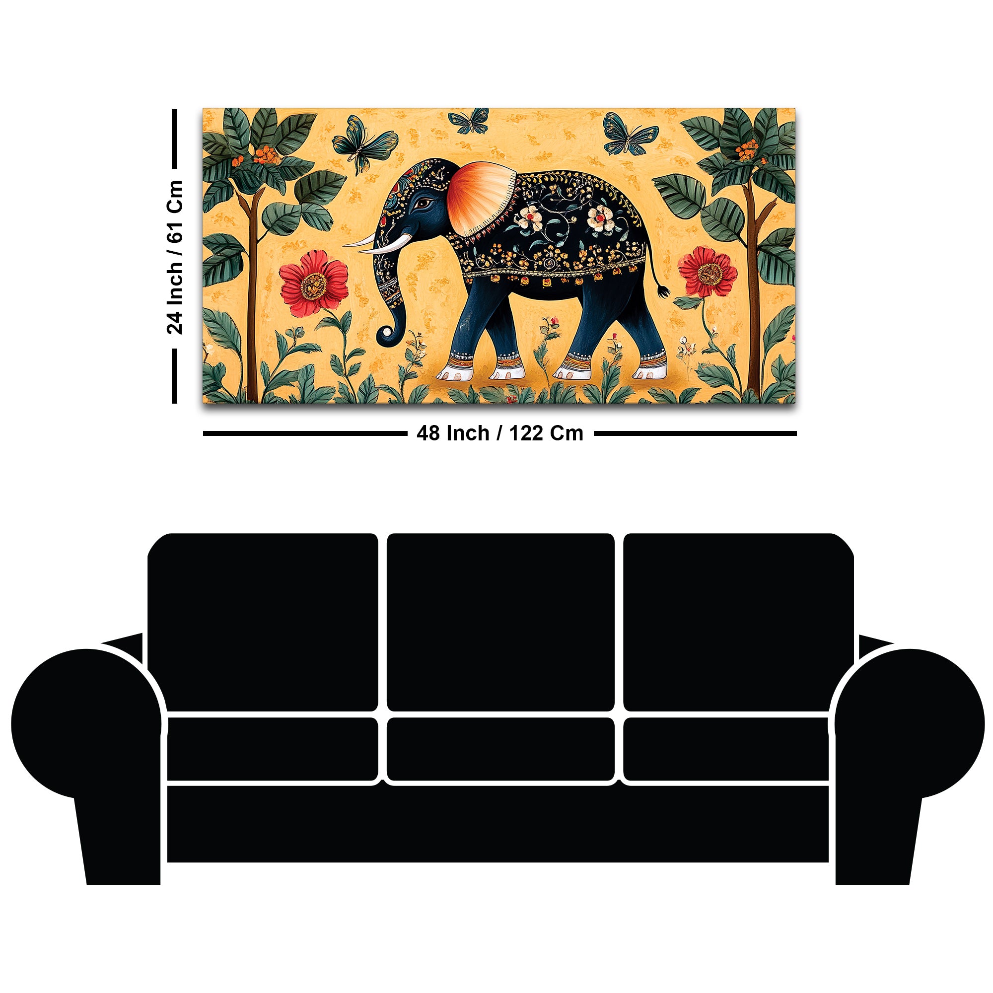 Elephant Wall Art Canvas Wall Painting