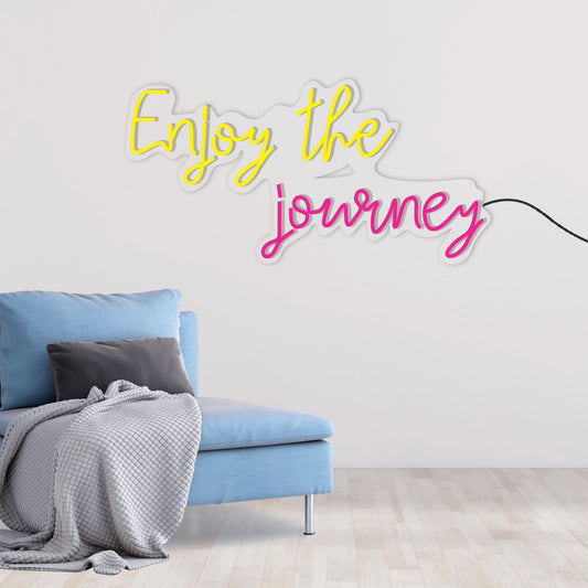 Enjoy The Journey Motivational Text Neon Sign LED Light