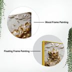 Enlightened Buddha Among Golden Lotus Flowers 3D Canvas Wall Painting