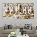 Enlightened Buddha with Devotee 3D Canvas Wall Painting